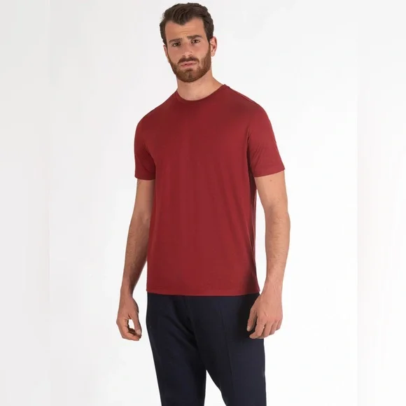 MAURIZIO BALDASSARI TECHMERINO SHORT SLEEVE T-SHIRT - ITALIAN MERINO WOOL - NWT - Picture 3 of 15